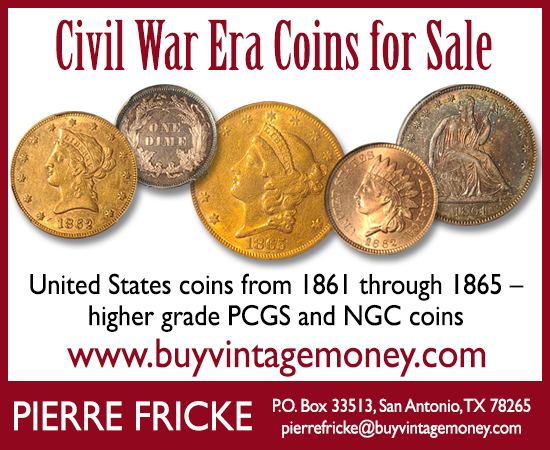 Fricke E-Sylum ad01 Civil War Coins